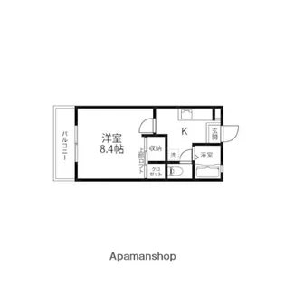 1Kの間取り画像