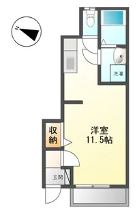 ラ・ヴィ【102号室】の間取り