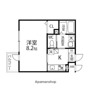 マルス川内【106号室】の間取り