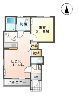 リバティコート H&MⅡ【1階】の間取り