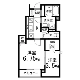 liveⅢA棟【103号室】の間取り