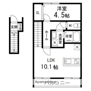 liveⅢA棟【202号室】の間取り