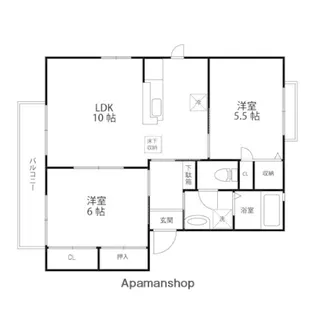 ディオールテラシマ【101号室】の間取り