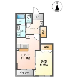 ラトゥールⅢ【1階】の間取り