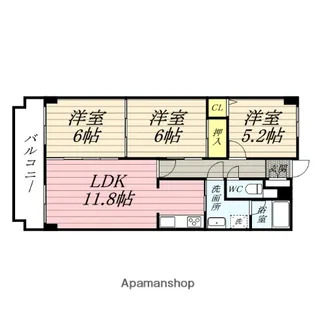 ガーデンプラザ泉中央【5階】の間取り