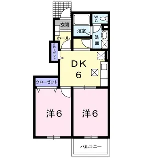 キャピタル広瀬 Ⅱ【1階】の間取り