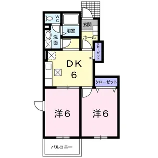 キャピタル広瀬 Ⅱ【1階】の間取り