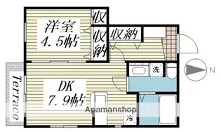 ディアコート鷹乃杜【1階】の間取り