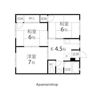 フレグランス南中山H【102号室】の間取り