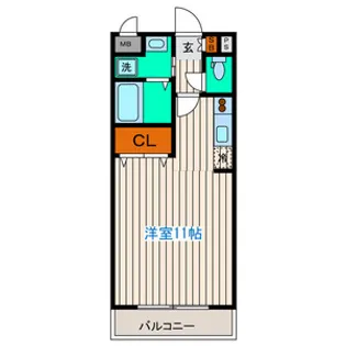 レーベンス柏木【308号室号室】の間取り