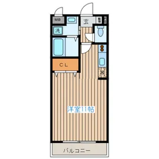レーベンス柏木【5階】の間取り