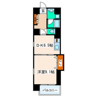 ヴィアーレ勾当台Ⅰ【11階】の間取り