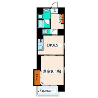 ヴィアーレ勾当台Ⅰ【9階】の間取り