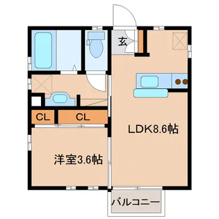ケイリュウⅢ【2階】の間取り