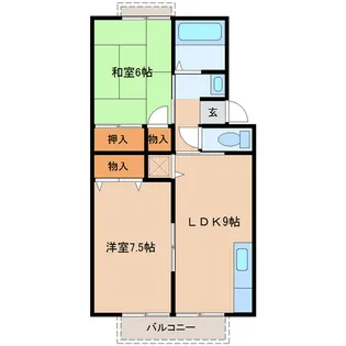 トゥインクルコート文化町7番館【1階】の間取り