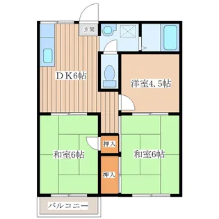 フレグランス北根【2階】の間取り