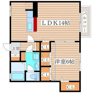 ナチュール弐番館【1階】の間取り