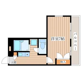 1Kの間取り画像