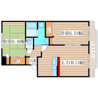 レジュウィールE棟【2階】の間取り