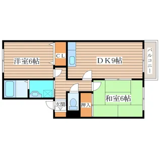 ヒルサイドテラスE棟【105号室】の間取り