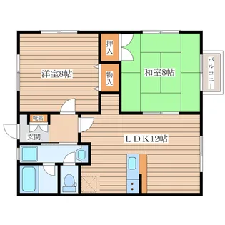 ハイツロックラージB【2階】の間取り