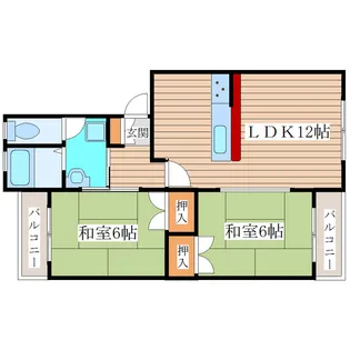 チェスナットコートⅡ【2階】の間取り