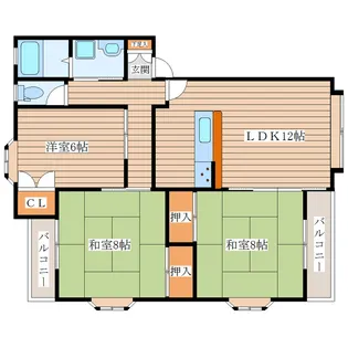 チェスナットコートⅢ【2階】の間取り