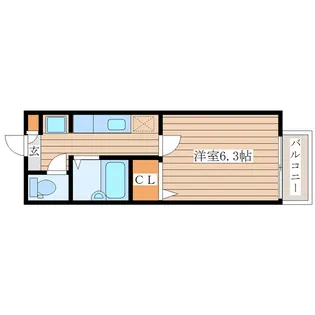 フレール台原【1階】の間取り