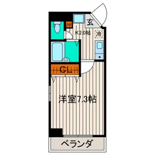 シティマンション錦町【5階】の間取り
