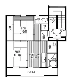 ビレッジハウス仙台鶴ケ谷五丁目8号棟【3階】の間取り