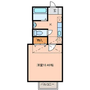 アフォリステーション新田東ウエスト【2階】の間取り