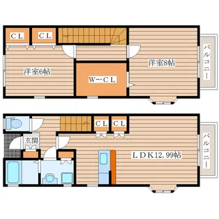 ティートレス【1階】の間取り