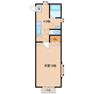 クレールエイワⅡ【2階】の間取り