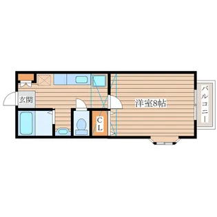 クレール成田【1階】の間取り