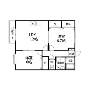 ドレミ館たいわ【102号室】の間取り