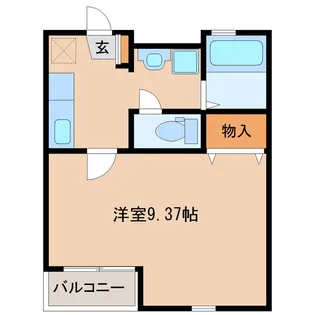 エアフォルク新田東Ⅱ番館【1階】の間取り