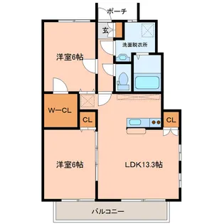 アヴァンセタウンB【1階】の間取り