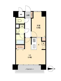 LA DOUCEUR青葉小田原【5階】の間取り