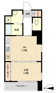 LA DOUCEUR片平【3階】の間取り