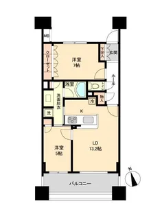 ドゥーエ仙台イースト【5階】の間取り