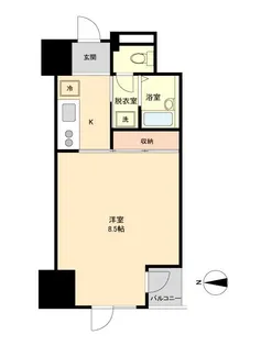 イーストン榴岡【6階】の間取り