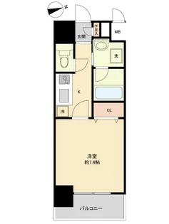 パークフラッツ本町【12階】の間取り