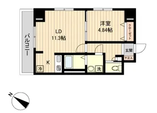 ベルレジデンス高砂【4階】の間取り