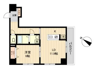 ベルレジデンス高砂【9階】の間取り