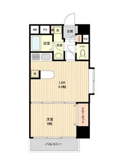 レジディア仙台本町【0908号室】の間取り