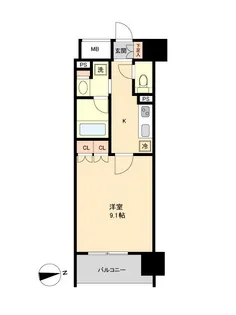 レジディア榴岡 イースト棟【5階】の間取り