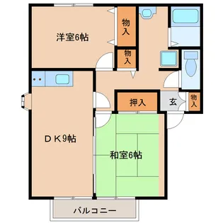 ルミエール福室G【1階】の間取り