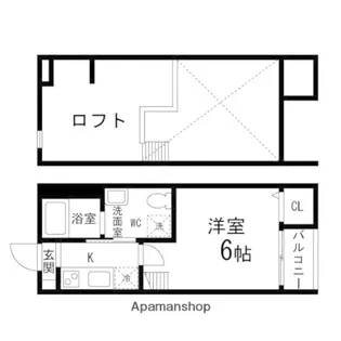 杜のアパートメントA棟【205号室】の間取り