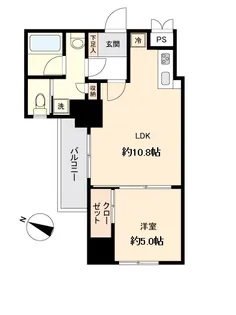 KDX定禅寺通レジデンス【3階】の間取り