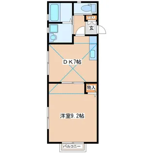 セウ・ヴォアル【2階】の間取り